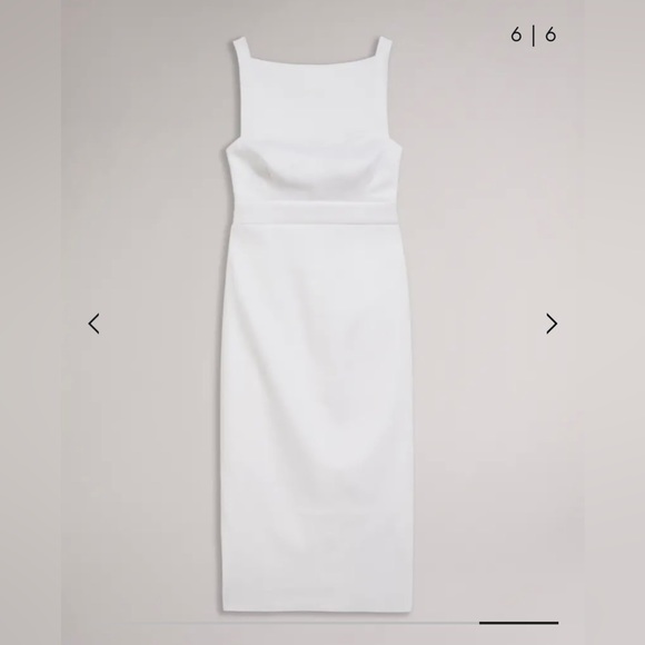 NWT Ted Baker London Klarika Bodycon Midi Dress | White MIDI Dress | Bride Dress - Picture 6 of 15